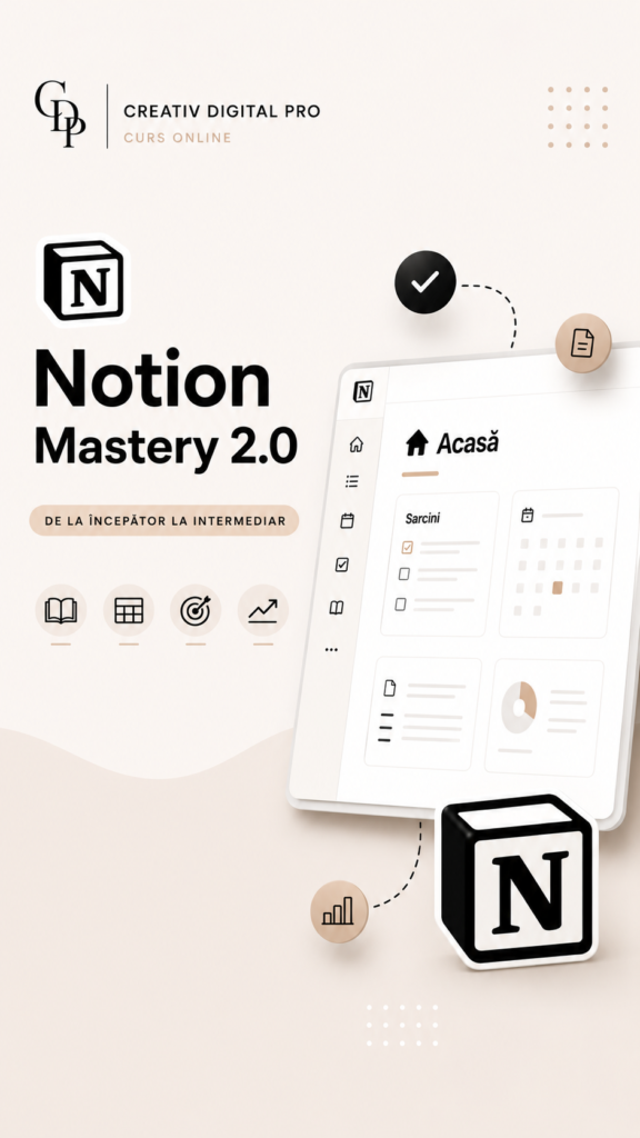 Notion Mastery 2.0 - Curs Notion în limba română | Creativ Digital Pro